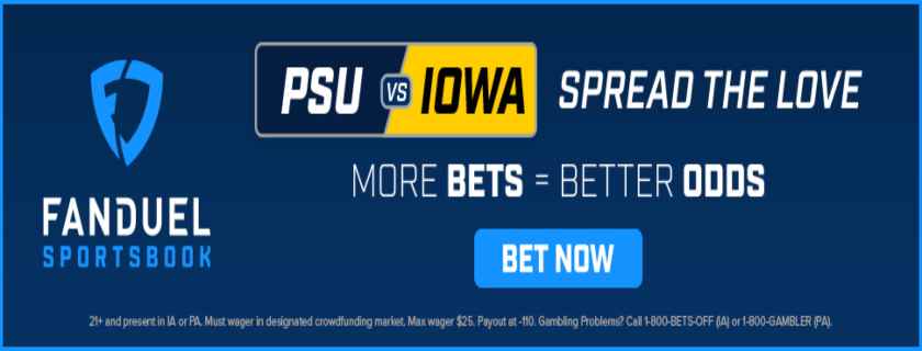 Fanduel Promo Code Spread The Love With Iowa Vs Penn State Insight Oddschecker