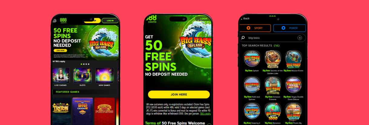 Interfaz móvil de 888casino