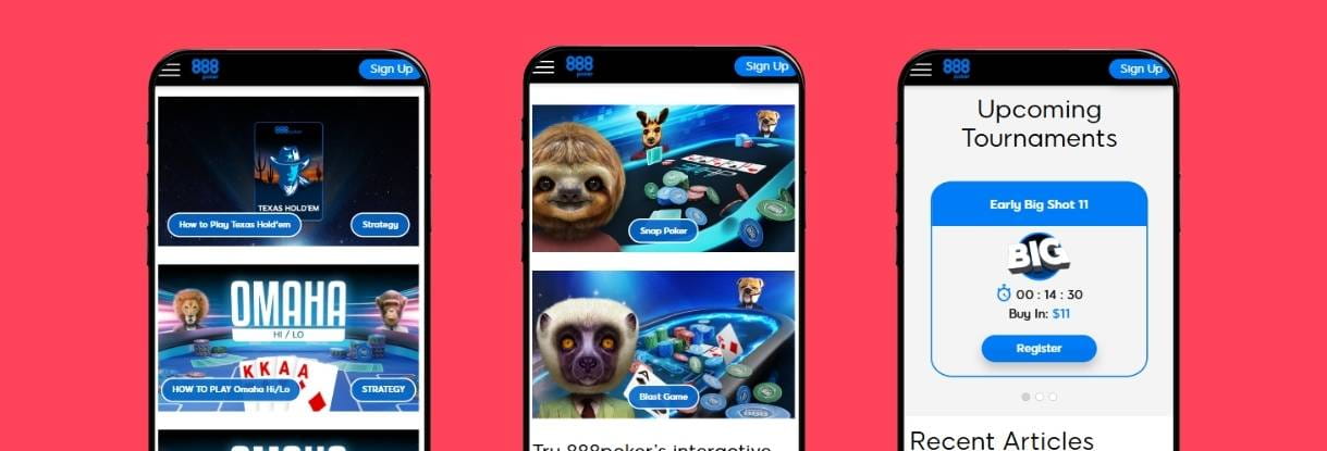 888 Poker gameplay screenshot