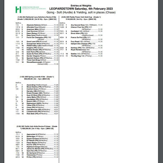 Road to Cheltenham Champion Hurdle Entries & Warwick Reaction