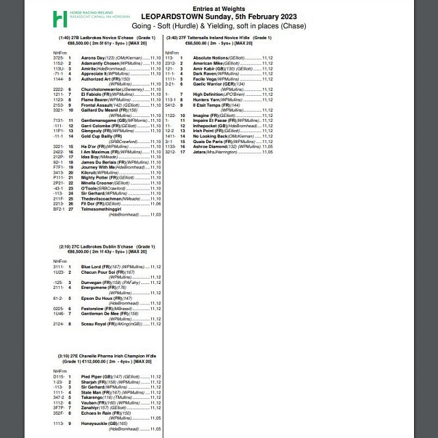 Road to Cheltenham Champion Hurdle Entries & Warwick Reaction